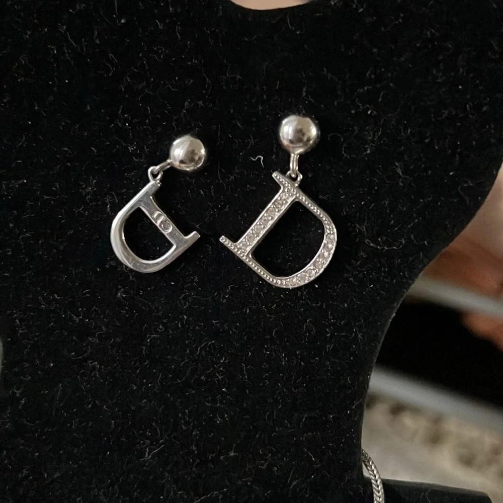 Christian Dior Jewelry Set Necklace with hook Earrings